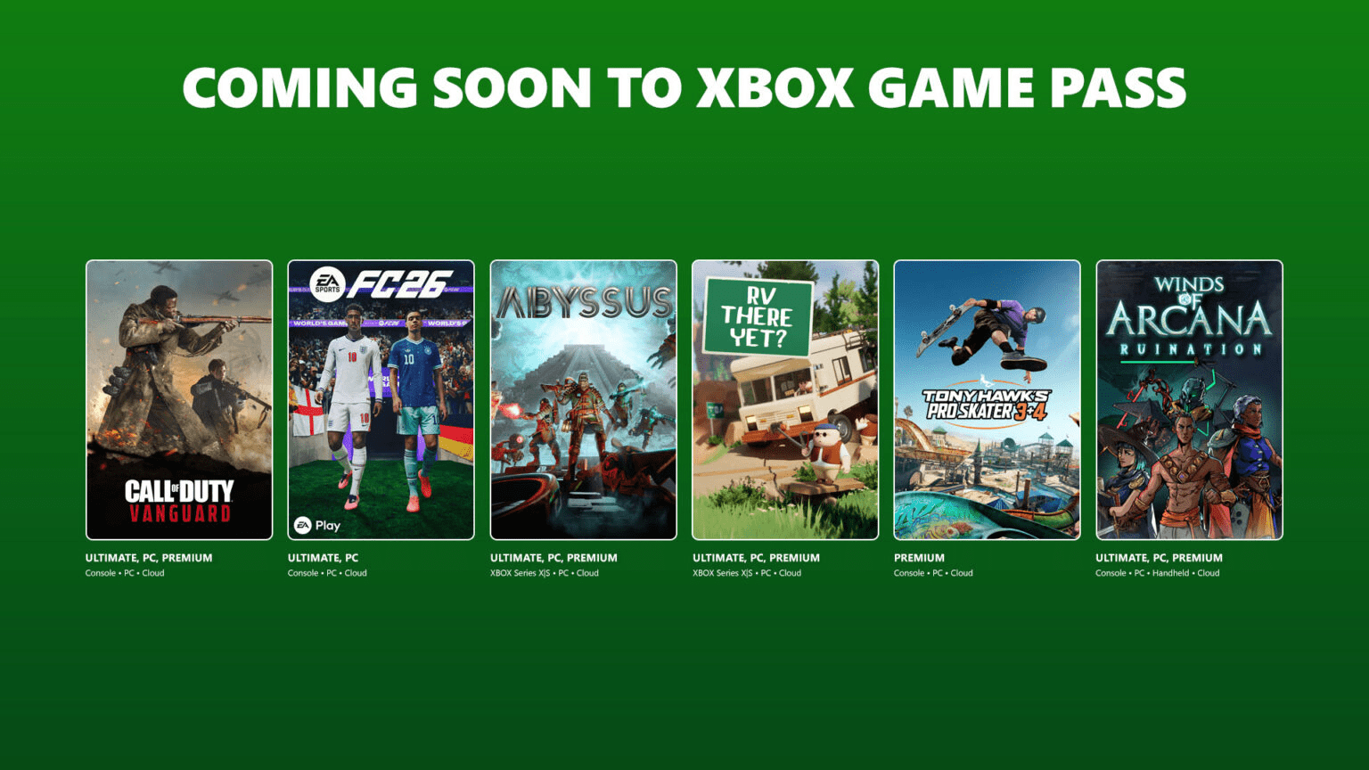 XBOX Game Pass June 2026